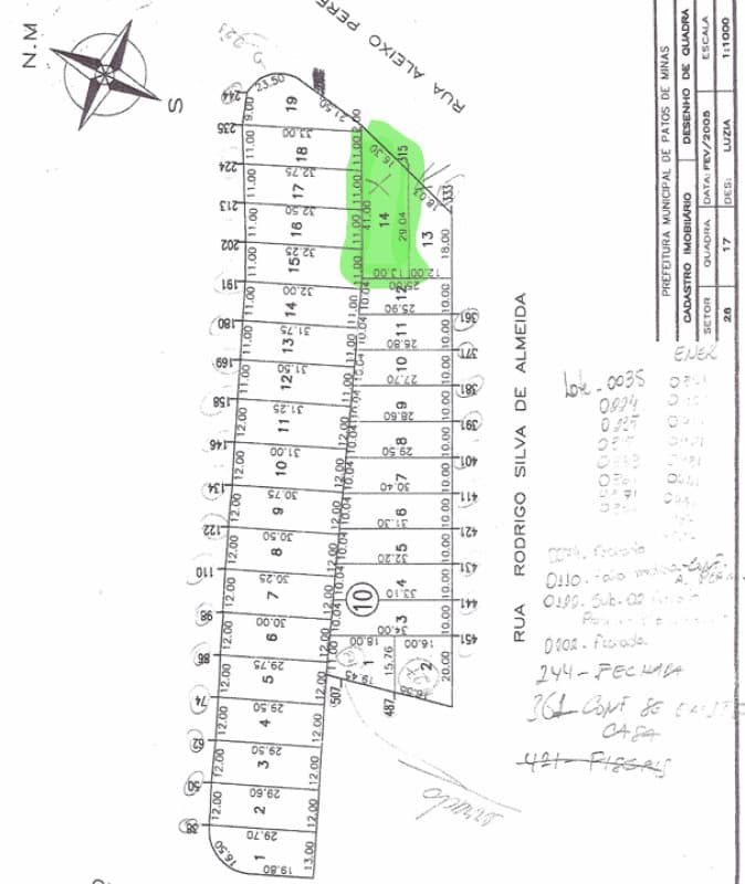 Terreno em leilão em Patos De Minas - MG, bairro Jardim Paulistano — LOTE 001 UM IMÓVEL URBANO COM ÁREA DE TERRENO DE 455,26M² EM PATOS DE MINAS/MG