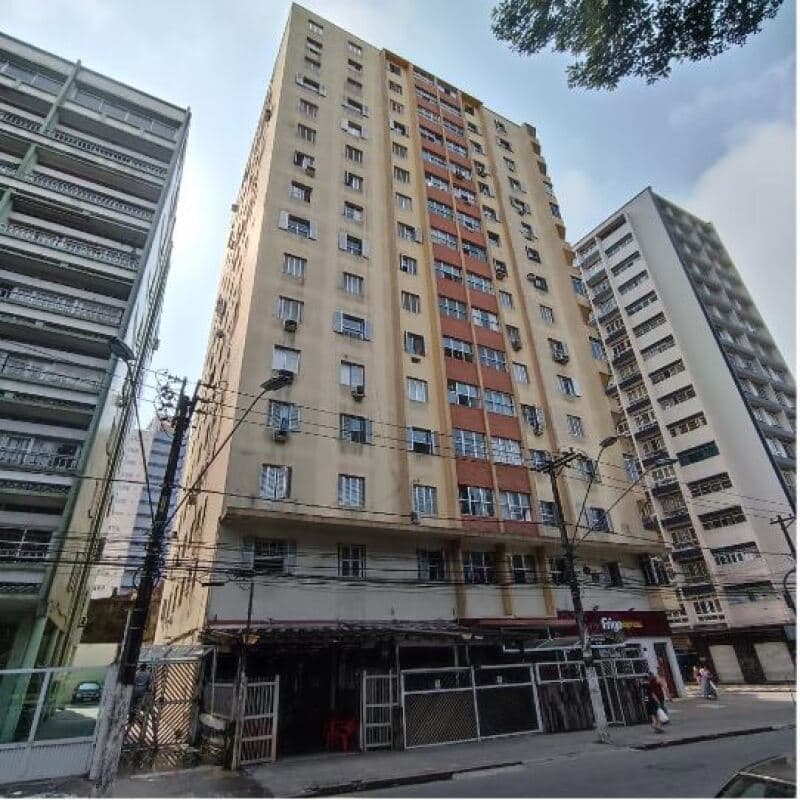 Apartamento em leilão em São Vicente - SP, bairro Centro — LOTE 001 Os direitos do apto 114-A no CONDOMÍNIO EDIFÍCIO LAS PALMAS, São Vicente