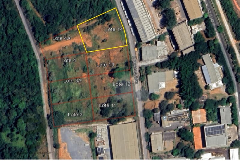 Terreno em leilão em Lagoa Santa - MG, bairro Distrito Industrial Genselo Aparecido de Oliveira — LOTE 008 Terreno