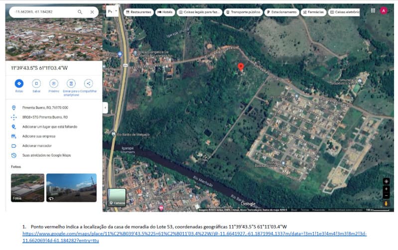 Terreno em leilão em Pimenta Bueno - RO — LOTE 001 01 Lote de Terras Urbano em Pimenta Bueno