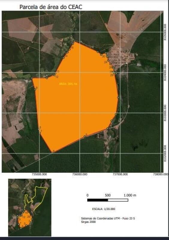 Area Rural em leilão em Leme Do Prado - MG — LOTE 001 GLEBA RURAL ACAUÃ/EPAMIG 384,00ha - LEME DO PRADO-MG