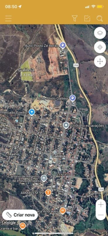 Foto 3 de 4: Terreno em leilão em Galiléia - MG — LOTE 001 Terreno plano com mais de 22 mil metros quadrados em galileia - MG