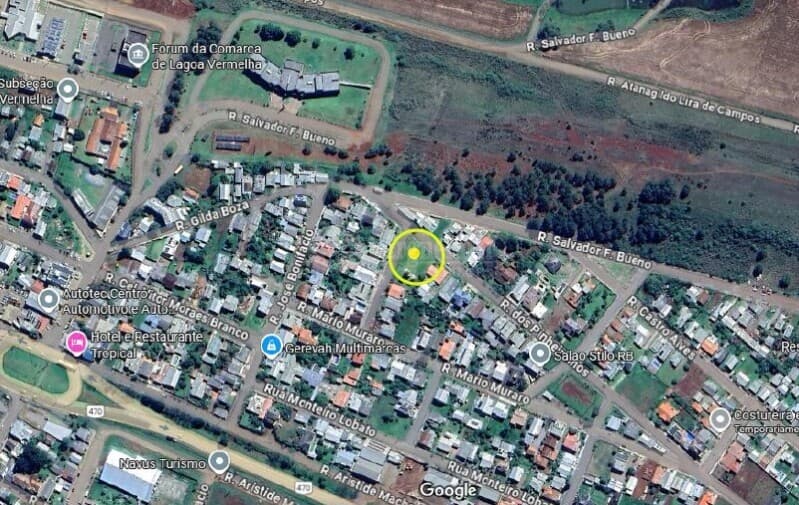 Foto 3 de 5: Terreno em leilão em Lagoa Vermelha - RS, bairro Alto Pedregal — LOTE 002 Terreno com 703,43m2 a Rua dos Pinheirinhos esquina com a Rua Graciliano Ramos, Bairro Alto