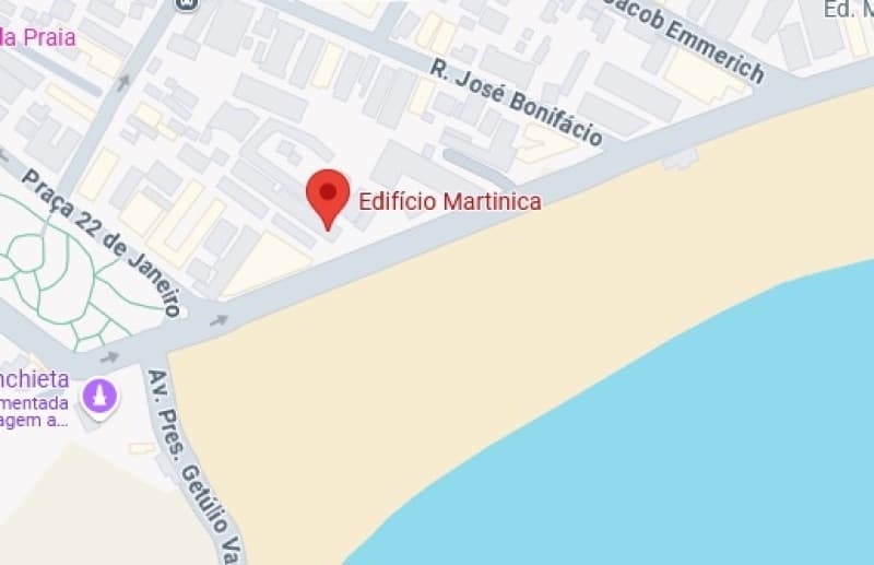 Foto 2 de 2: Apartamento em leilão em São Vicente - SP — LOTE 001 LEILÃO JUDICIAL - Apto. de 40,50 m², Ed. Martinica - Centro, São Vicente/SP