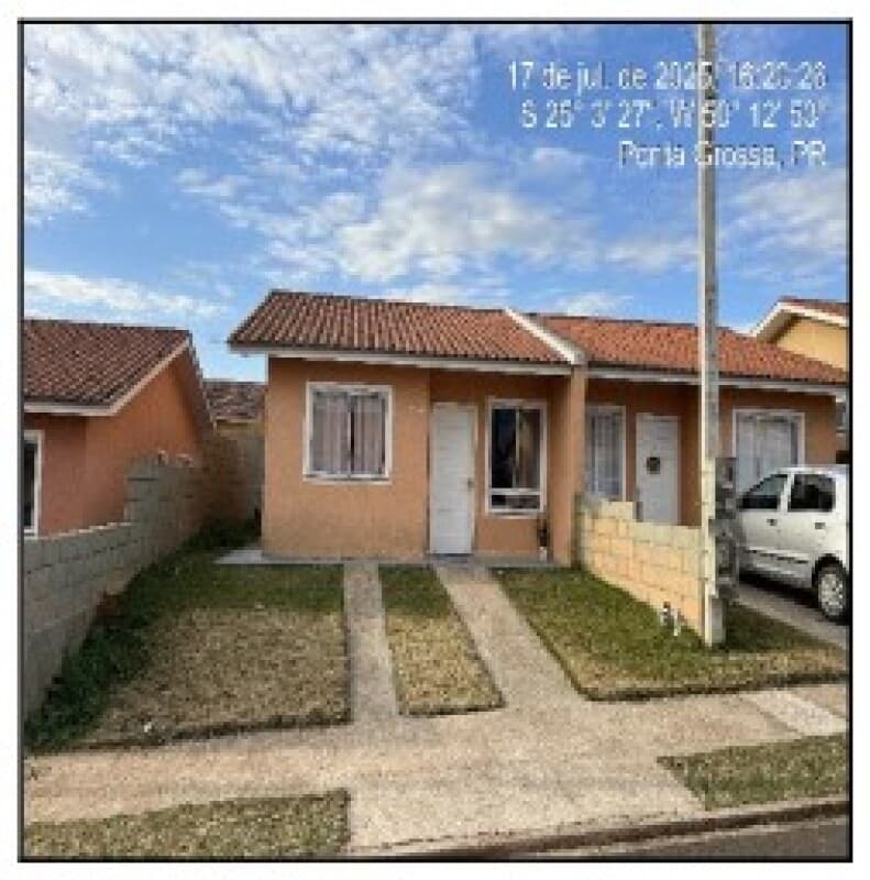 Casa em leilão em Ponta Grossa - PR — LOTE 261 CASA EM PONTA GROSSA/PR - DESCONTO DE 39,55% DO VALOR DE AVALIAÇÃO