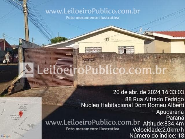 Casa em leilão em Apucarana - PR — APUCARANA (PR): CASA, 200,23M2