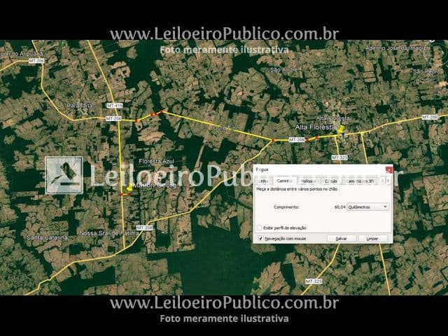 Foto 2 de 12: Terreno em leilão em Paranaíta - MT — PARANAÍTA (MT): TERRENO 75,00 ha