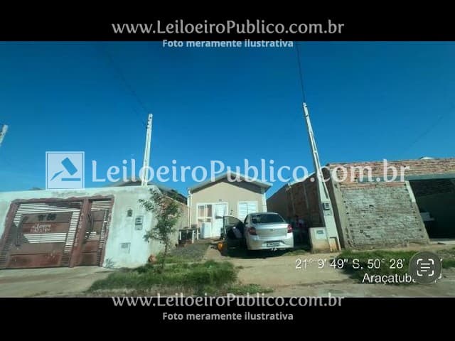 Casa em leilão em Araçatuba - SP — ARACATUBA (SP):  CASA 49,18M2
