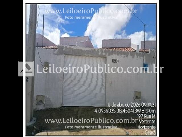 Casa em leilão em Horizonte - CE, bairro Vertente — HORIZONTE (CE):  CASA 66,15M2