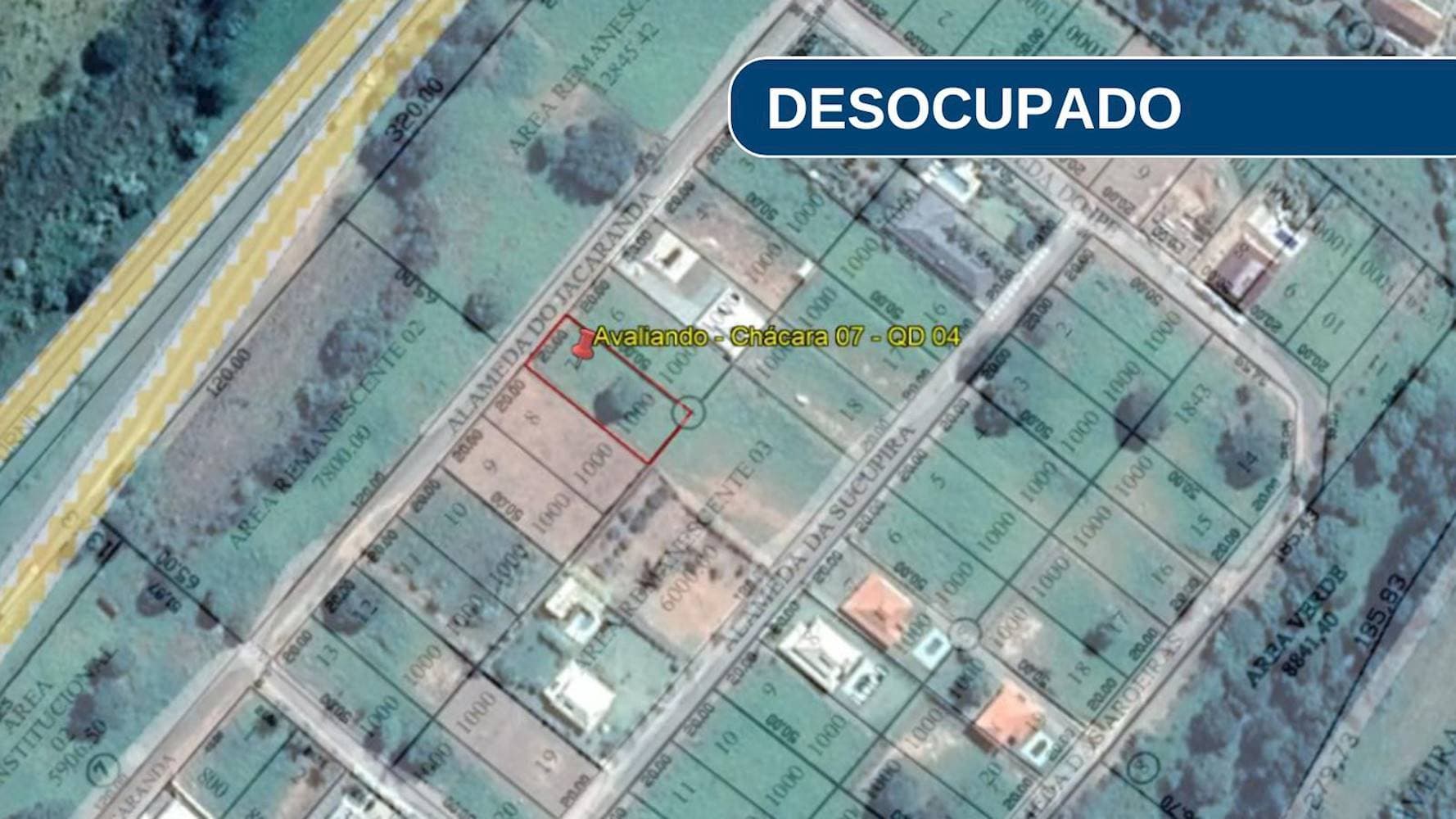Foto 1 de 4: Terreno em leilão em Carmópolis de Minas - MG — Terreno em Carmópolis de Minas/MG | Lote 07 - Quadra 04 | 1.000,00 m²
