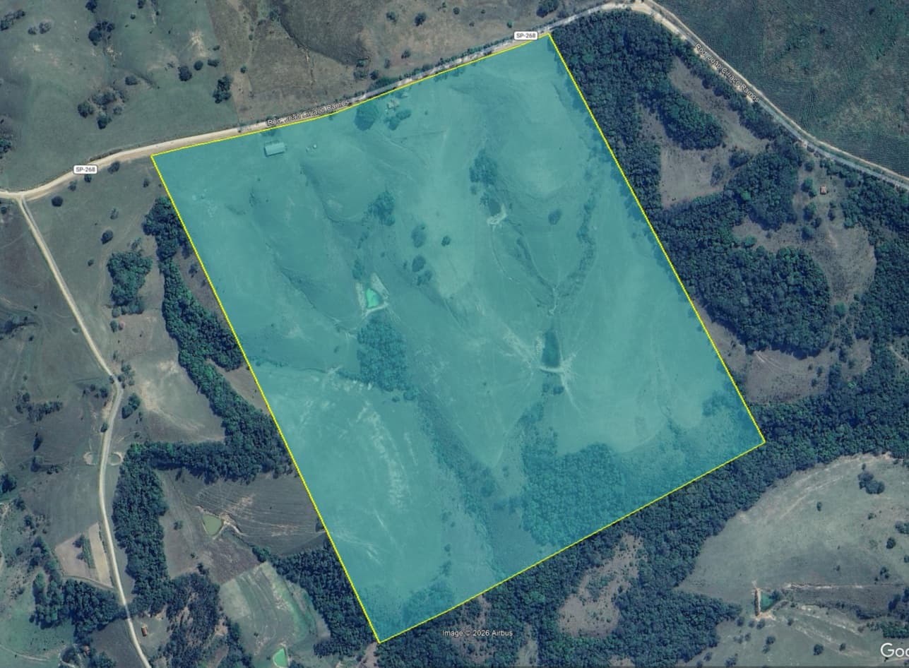 Foto 2 de 6: Area Rural em leilão em Angatuba - SP, bairro Capim — Fazenda, 528.192m², Capim, Angatuba/SP