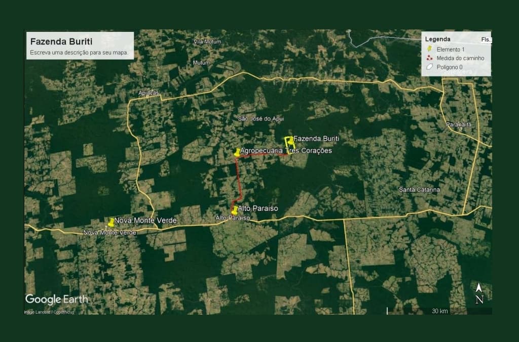 Foto 1 de 5: Area Rural em leilão em Nova Monte Verde - MT — Imóvel Rural, 122,55 Hectares, Fazenda Buriti, Nova Monte Verde/MT
