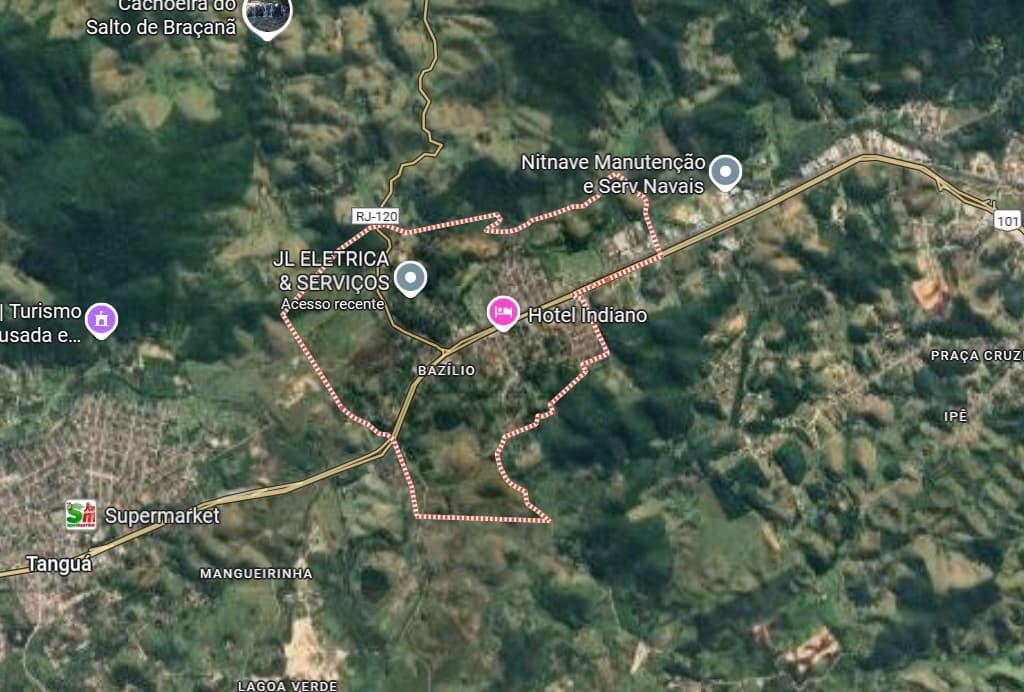 Terreno em leilão em Rio Bonito - RJ — Terreno, 4.120m², margens BR-101, Basílio, Rio Bonito/RJ