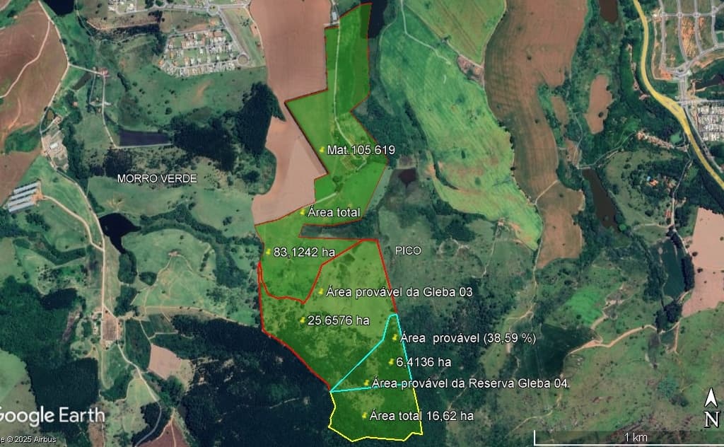 Foto 1 de 5: Area Rural em leilão em Bragança Paulista - SP — Gleba rural com 25,65 hectares + 38,59% Gleba 4 (área de reserva legal), Fazenda Morro Verde, Bragança Paulista/SP