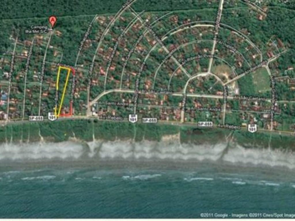 Foto 3 de 3: Terreno em leilão em São Sebastião - SP — Área com 5.800 m² - Praia da Boracéia - São Sebastião - SP