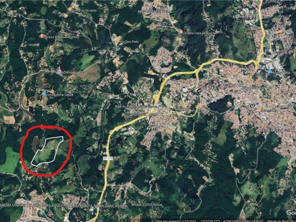 Foto 4 de 4: Terreno em leilão em São Roque - SP, bairro Taboão — Direitos sobre Área 22 ha (Possível Desenvolvimento Imobiliário) - Taboão - São Roque - SP