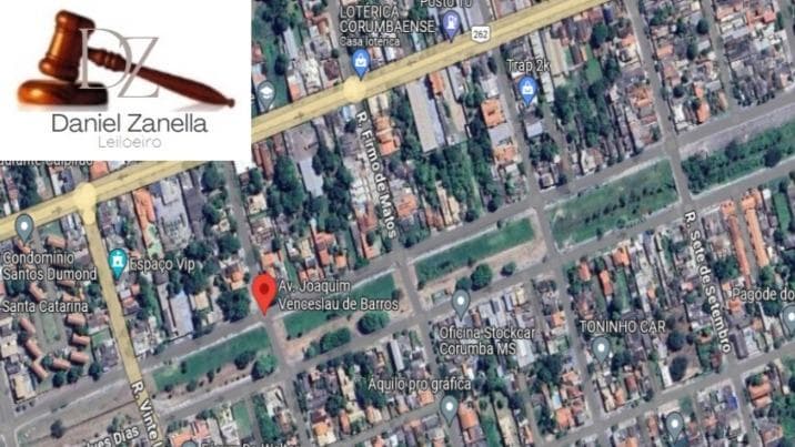Terreno em leilão em Corumbá - MS — Parte dos fundos do lote de terreno nº 48, situado na Av. Wenceslau de Barros, Corumbá/MS, com 718m².