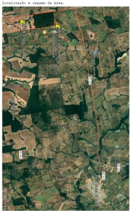 Area Rural em leilão em Nova Canaã Do Norte - MT — LOTE 001 FAZENDA NOVA AMÉRICA COM 555,9357 Hás, EM NOVA CANAÃ DO NORTE-MT.