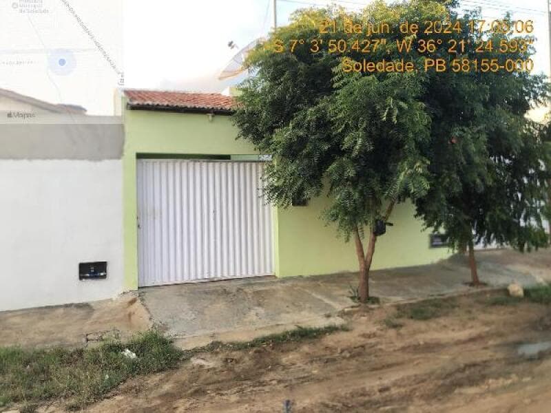 Casa em leilão em Soledade - PB — LOTE 230 CASA - AREA PRIVATIVA (M²): 57,68 BAIRRO: CENTRO CIDADE: SOLEDADE-PB