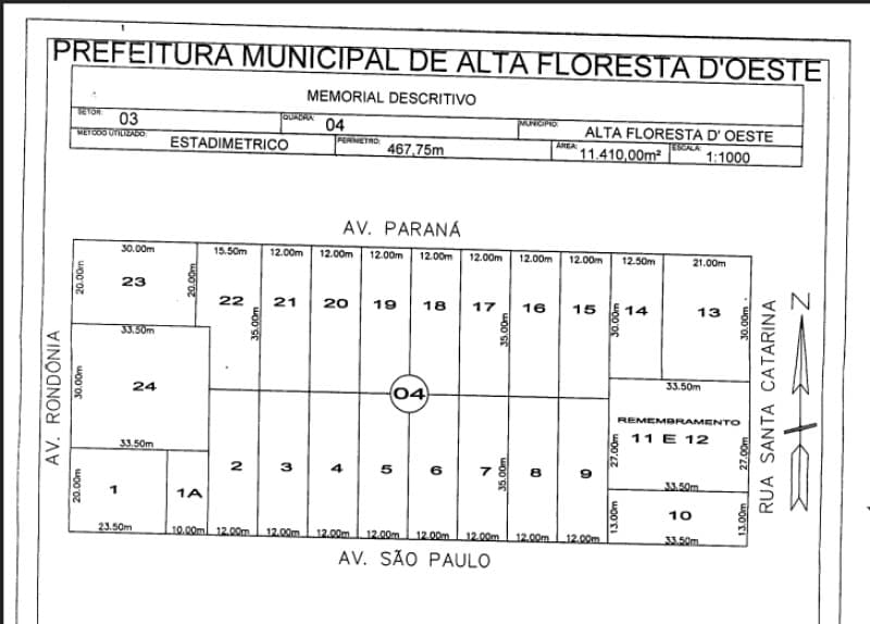Casa em leilão em Alta Floresta D'oeste - RO — LOTE 001 01 IMÓVEL URBANO NO CENTRO DE ALTA FLORESTA D"OESTE RO