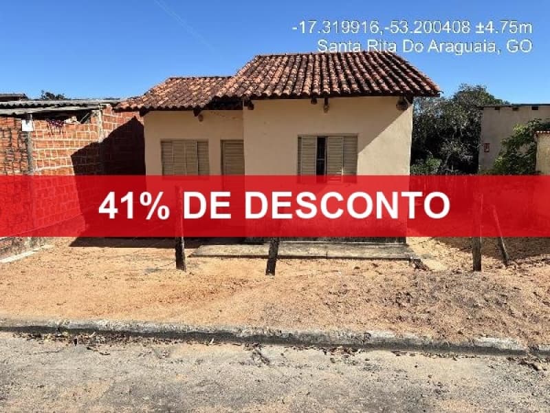 Foto 1 de 2: Casa em leilão em Santa Rita Do Araguaia - GO — LOTE 091 41% DE DESCONTO - CASA - SANTA RITA DO ARAGUAIA/ GO