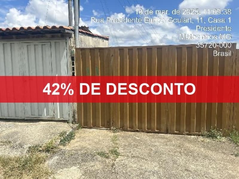 Foto 1 de 2: Casa em leilão em Matozinhos - MG — LOTE 143 42% DE DESCONTO - CASA - MATOZINHOS/ MG