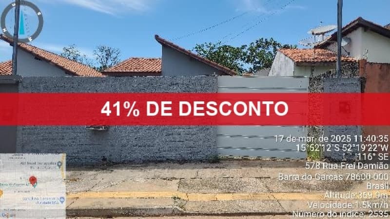 Foto 1 de 2: Casa em leilão em Barra Do Garças - MT — LOTE 154 41% DE DESCONTO - CASA - BARRA DO GARCAS/ MT