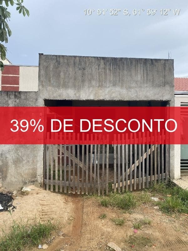Foto 1 de 2: Casa em leilão em Ji-paraná - RO — LOTE 304 39% DE DESCONTO - CASA - JI-PARANA/ RO