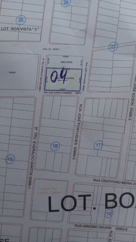 Foto 5 de 6: Terreno em leilão em Jequié - BA — LOTE 004 LOTEAMENTO BOA VISTA, BAIRRO POMPILIO SAMPAIO, JEQUIÉ – BAHIA - MATRÍCULA Nº 24505 – LIVRO