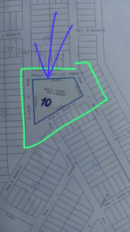 Foto 1 de 6: Terreno em leilão em Jequié - BA — LOTE 010 LOTEAMENTO SANTA LUZ, JEQUIÉ – BA - MATRÍCULA Nº: 64.970, LIVRO 2 - ÁREA TOTAL: 2.489,90m²