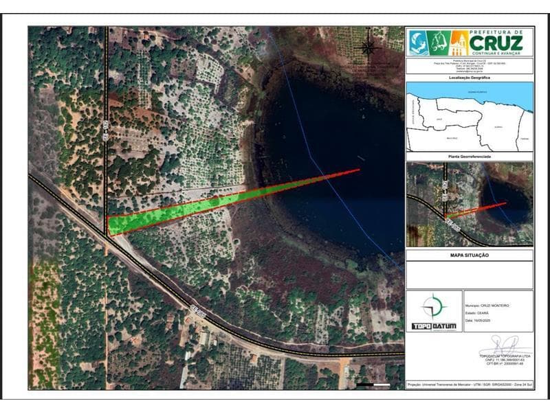 Terreno em leilão em Cruz - CE — LOTE 030 IMÓVEL NA CIDADE DE CRUZ COM UMA ÁREA TOTAL DE 18.390,04 m²