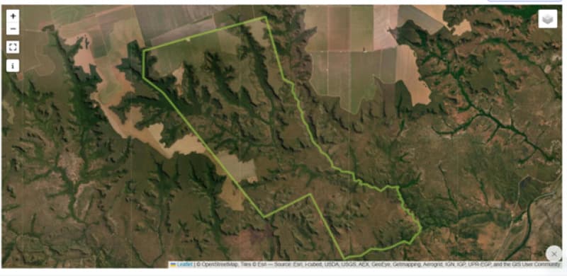Foto 6 de 6: Area Rural em leilão em Tasso Fragoso - MA — LOTE 001 FAZENDA VALE DO PUREZA, com área de 4.934,5458ha, localizado nas Glebas Sangue e Cachoeira,