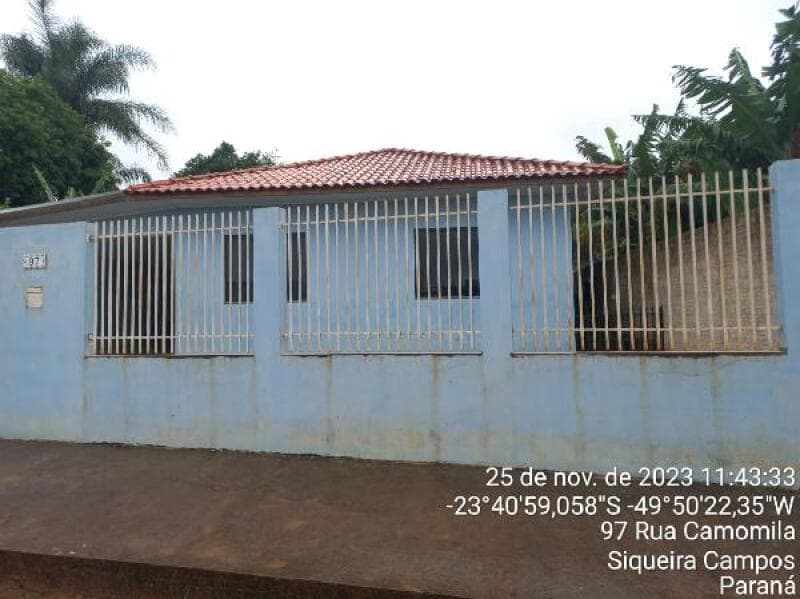 Casa em leilão em Siqueira Campos - PR — LOTE 300 Casa