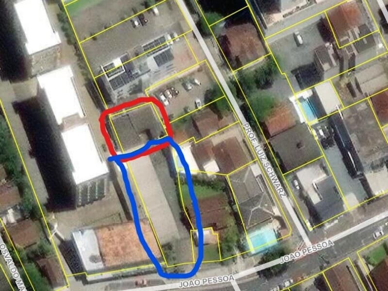 Foto 4 de 4: Terreno em leilão em Blumenau - SC, bairro Velha — LOTE 002 Terrenos na Rua João Pessoa com edificações (BLUMENAU/SC)