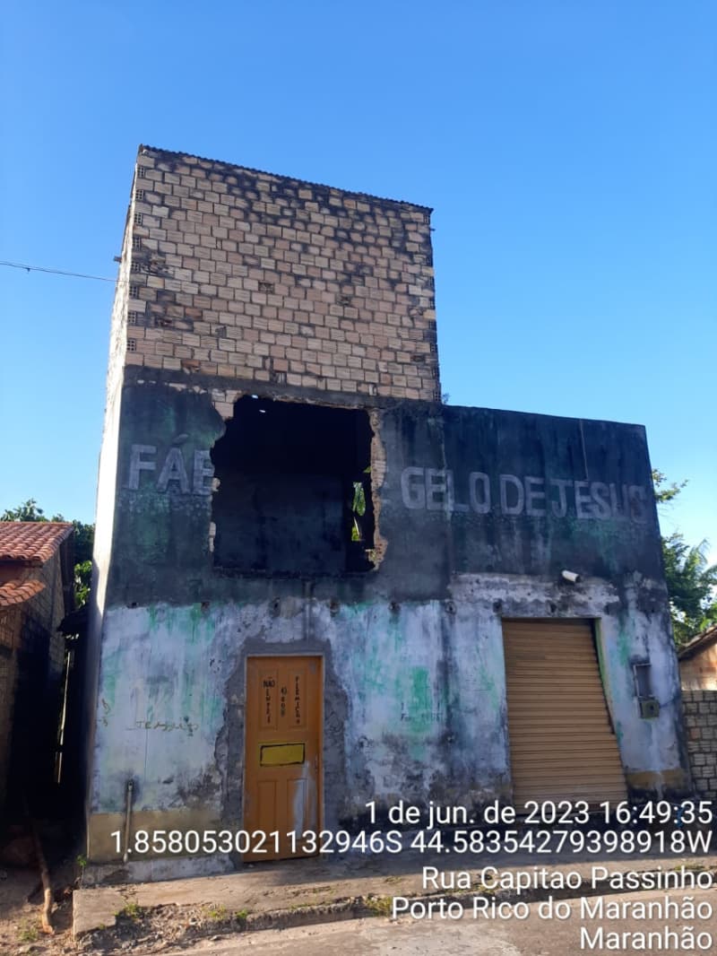 Foto 3 de 8: Terreno em leilão em Porto Rico Do Maranhão - MA — LOTE 001 Um terreno localizado na Travessa Capitão Passinho, n° 12, Centro, Porto Rico do Maranhão/M