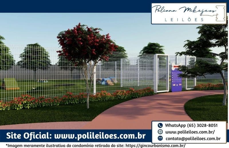 Foto 18 de 32: Comercial em leilão em Cuiabá - MT — Lote nº 38, Quadra 03, do Cond. Residencial Florais do Cerrado, A.T. 200m², em Cuiabá/MT