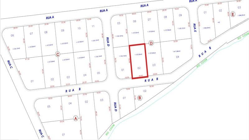 Terreno em leilão em Coxim - MS, bairro Nova Coxim — TERRENO URBANO | A.T. 1.137 M² | SEM BENFEITORIAS | BAIRRO NOVA COXIM | COXIM/MS
