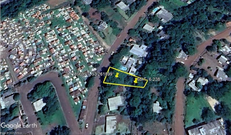 Foto 1 de 10: Terreno em leilão em Iraí - RS — Terreno urbano com área total de 502,50 m2 - Iraí/RS