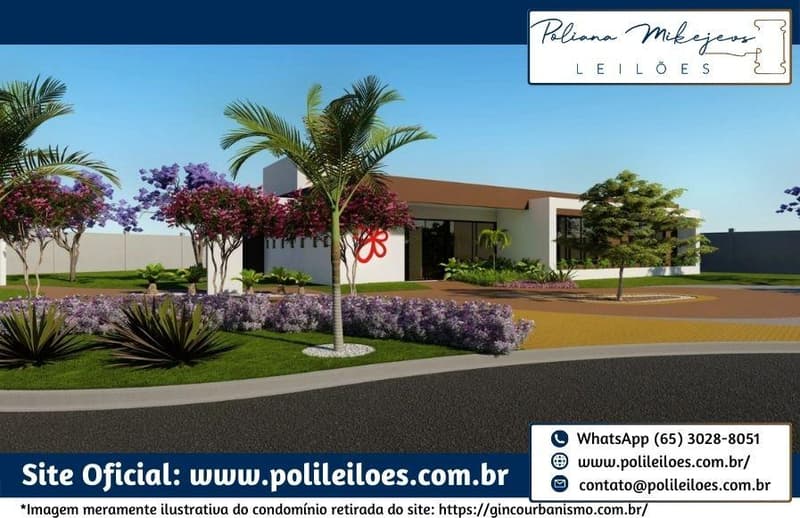 Foto 9 de 32: Comercial em leilão em Cuiabá - MT — Lote nº 38, Quadra 03, do Cond. Residencial Florais do Cerrado, A.T. 200m², em Cuiabá/MT