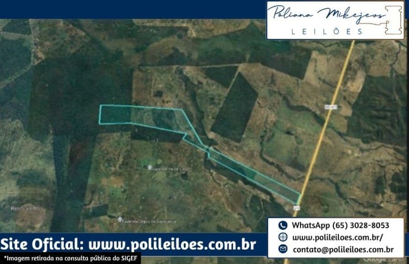 Area Rural em leilão em Aquidauana - MS — Área rural, AT. 179ha, 3941 m², denominado Fazenda Canaã, Gleba A- Gleba A2, Aquidauana/MS