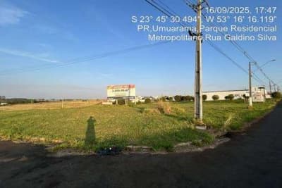 Terreno em leilão em Umuarama - PR, bairro Parque Metropolitano — IMÓVEL URBANO COM ÁREA TOTAL DE 1.209,90M2