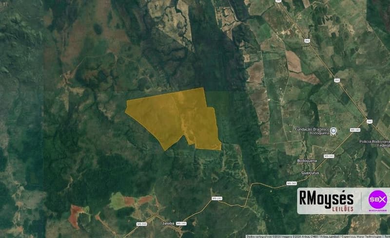 Foto 3 de 3: Area Rural em leilão em Miranda - MS — 41,64% da Fazenda Jandaia (Parte), A.T. 1.500ha, em Miranda/MS