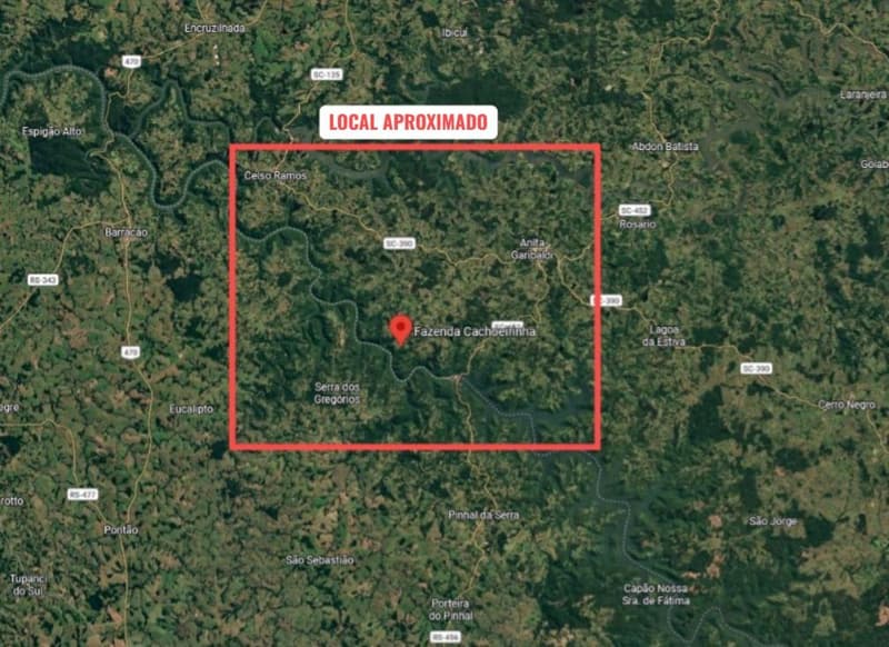 Area Rural em leilão em Celso Ramos - SC — Um imovel rural, com a area superficial de 96.800,00 m²