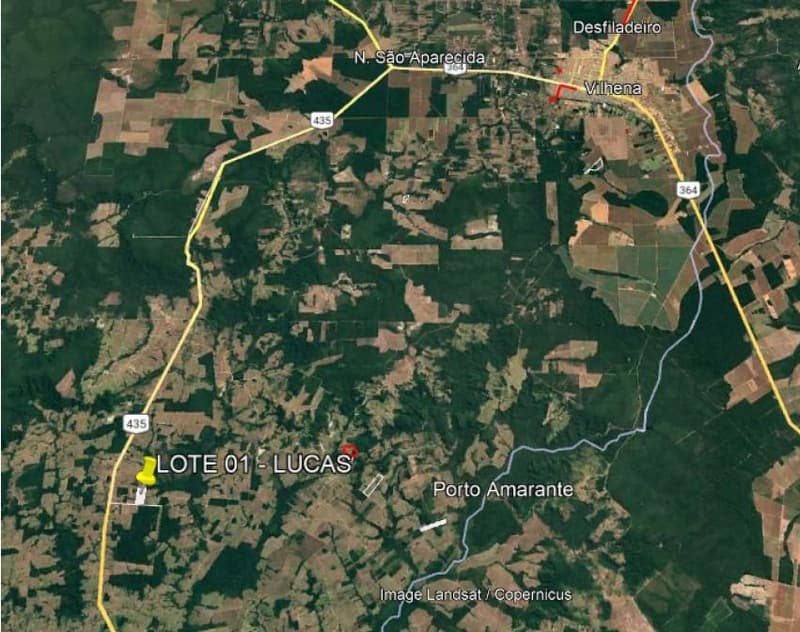Foto 3 de 6: Area Rural em leilão em Vilhena - RO — IMÓVEL RURAL | 46,7273 HA - SETOR RIO VERMELHO - PECUÁRIA | VILHENA/RO
