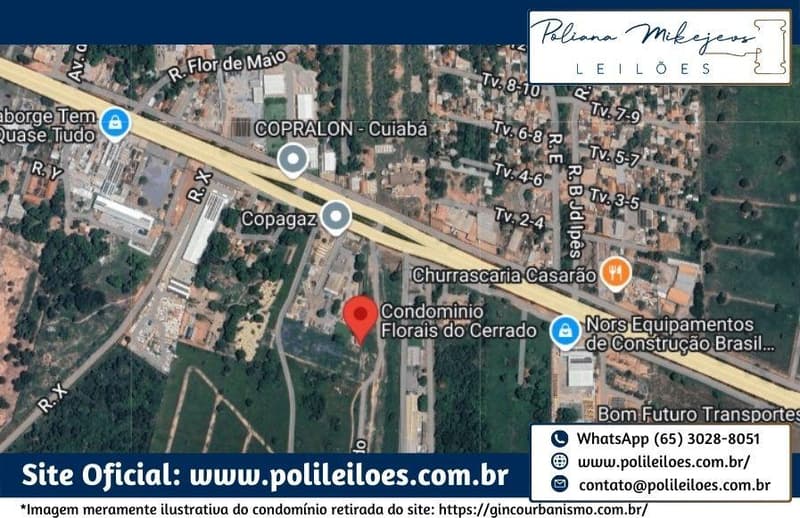 Foto 17 de 32: Comercial em leilão em Cuiabá - MT — Lote nº 38, Quadra 03, do Cond. Residencial Florais do Cerrado, A.T. 200m², em Cuiabá/MT