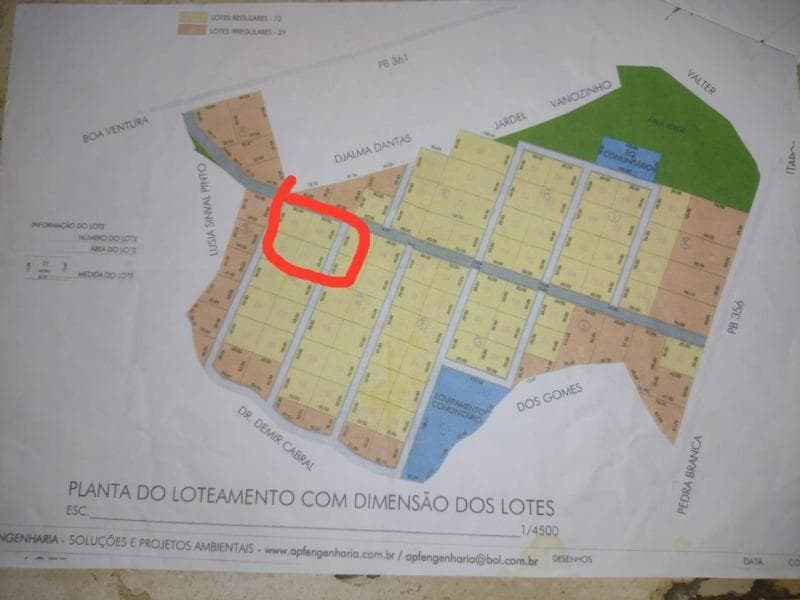Foto 3 de 4: Terreno em leilão em Itaporanga - PB — Lote, 2500.0 m2, Itaporanga / PB