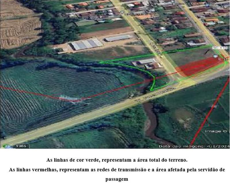 Foto 4 de 5: Terreno em leilão em Rodeio - SC — Fração ideal de 1.500,00m² do terreno urbano de matrícula n° 10.317 do CRI de Ascurra/SC, sem benfeitorias, situado em Rodeio/SC