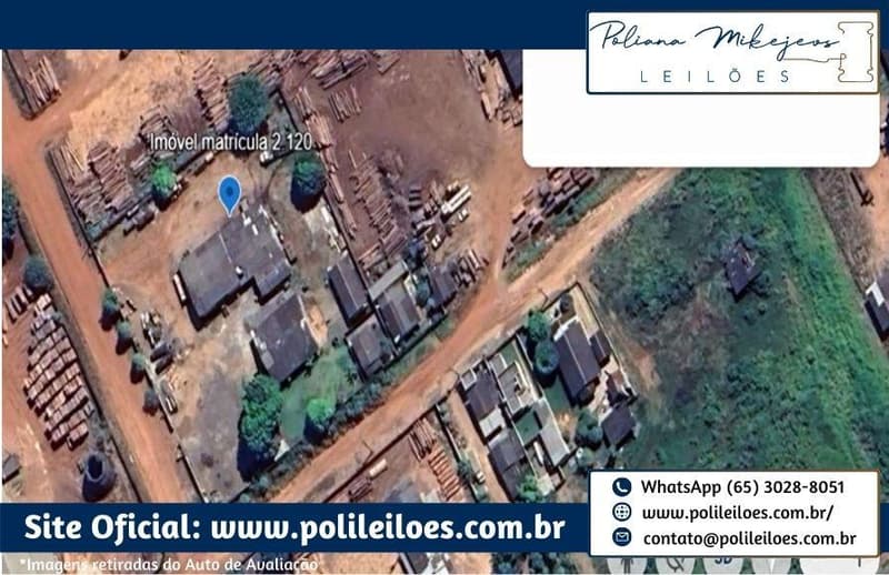 Foto 6 de 6: Area Rural em leilão em Juína - MT — Área de terras, 5.652m², desmembrada de uma área maior de 20.000m², na Seção Industrial, Núcleo Pioneiro de Juína/MT