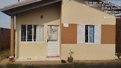 Casa em leilão em Cáceres - MT — Casa de 45.4m2, com 2 quartos, em CACERES/MT.