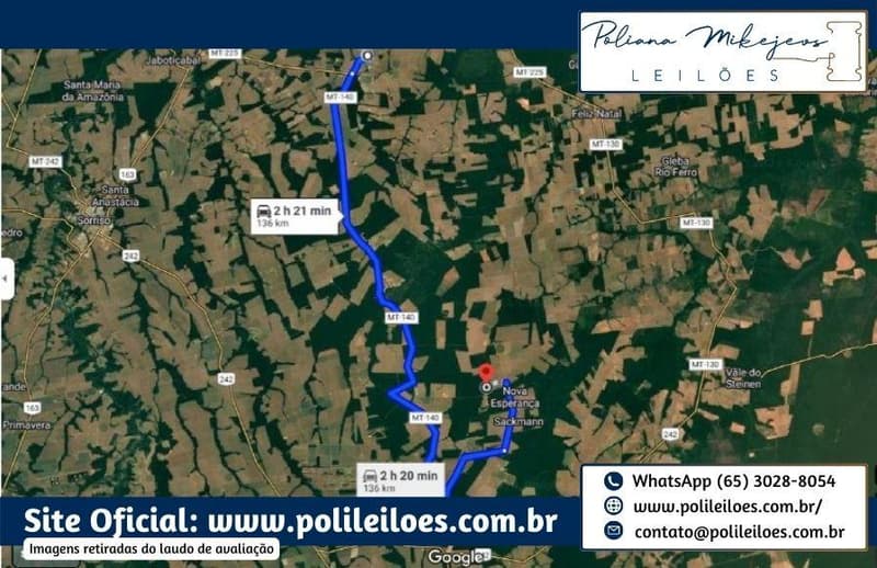 Foto 5 de 6: Area Rural em leilão em Vera - MT — Área Rural, 500ha, Fazenda Bom Retiro II, Gleba Atlântica com a Gleba Capen, no Município de Vera/MT